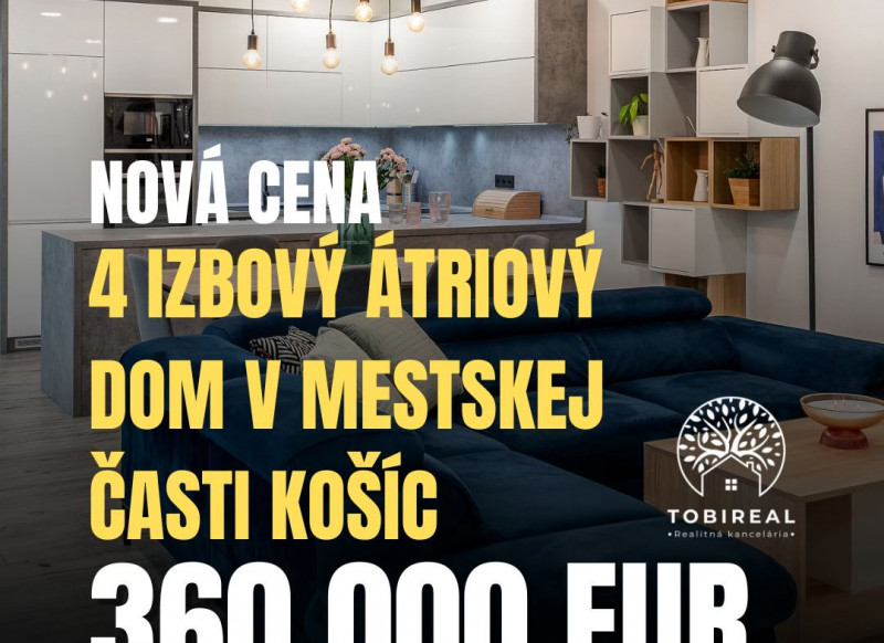 4 izbový bungalov v novej štvrti Garden Park, Košice - Šaca, časť Ľudvíkov dvor